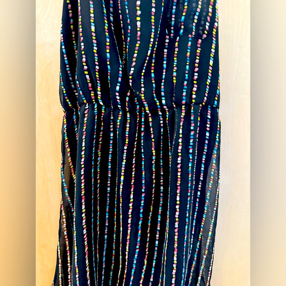 Roxy Black Dress with Multicolor Stripesp: Eligible 3/$25! - Picture 4 of 10